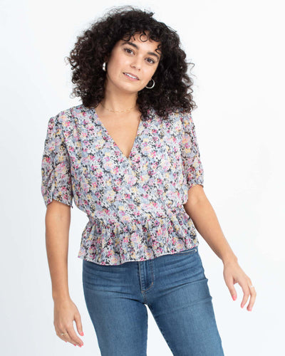 ALLSAINTS Clothing Medium | US 8 V-neck Printed Blouse
