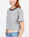 ALLSAINTS Clothing Small Striped Cropped Tee