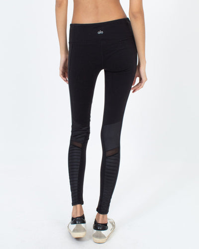 ALO Yoga Clothing Small Black Textured Leggings