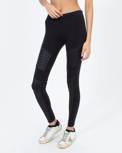 ALO Yoga Clothing Small Black Textured Leggings