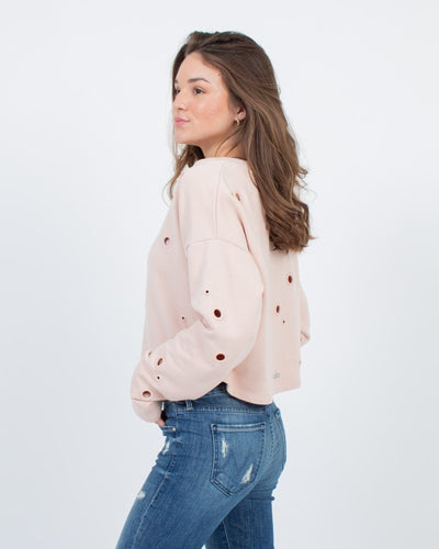 ALO Yoga Clothing Small Pink Pullover Sweatshirt