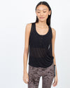 ALO Yoga Clothing XS Black Semi-Sheer Tank