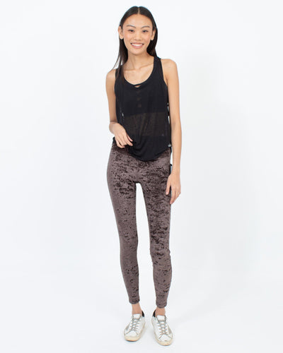 ALO Yoga Clothing XS Black Semi-Sheer Tank