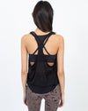 ALO Yoga Clothing XS Black Semi-Sheer Tank