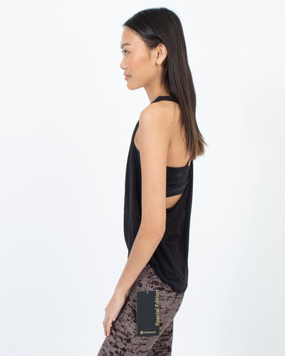 ALO Yoga Clothing XS Black Semi-Sheer Tank