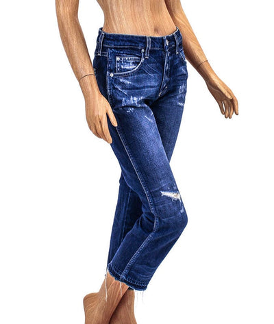 AMO Clothing Small | US 26 High-Rise Boyfriend Cropped Jeans