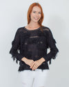 Amuse Society Clothing Medium Black Tasseled Sweater