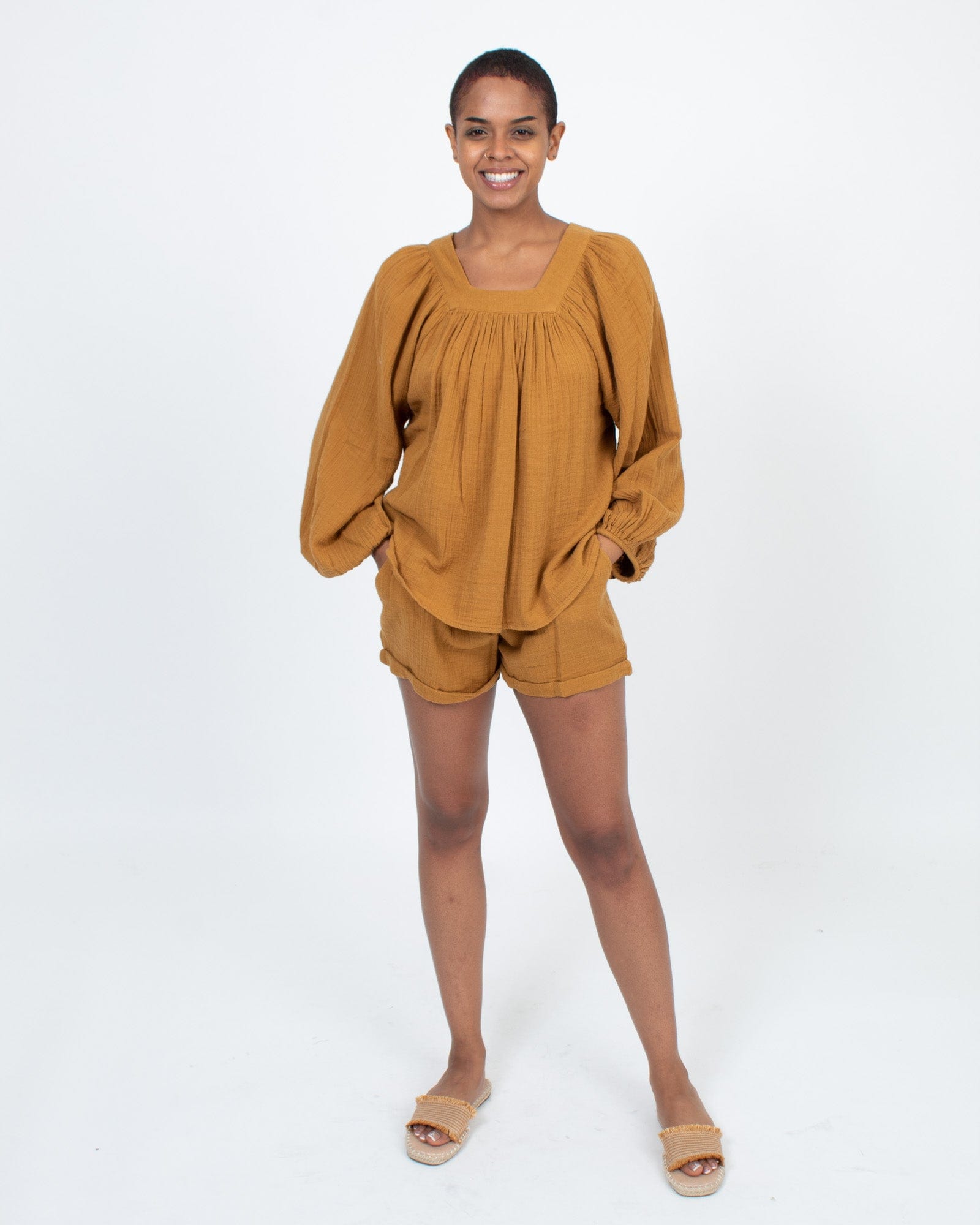 blouse and short set