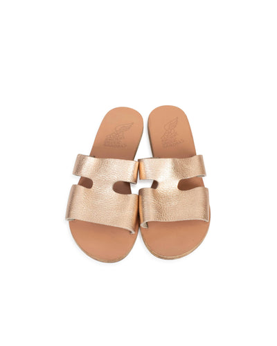 Ancient Greek Sandals Shoes Large | US 9 Metallic Strap Sandals