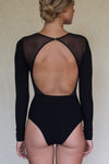 Angie Bauer Clothing Medium Mulberry Bodysuit in Black
