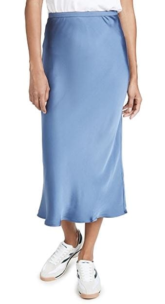 Anine Bing Clothing Small "Bar" Silk Midi Skirt