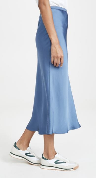 Anine Bing Clothing Small "Bar" Silk Midi Skirt