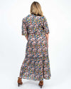APIECE APART Clothing Large Short Sleeve Floral Maxi Dress