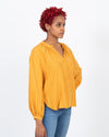 APIECE APART Clothing Medium | US 6 Long Sleeve Silk Stripe Henley Blouse