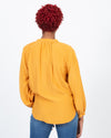 APIECE APART Clothing Medium | US 6 Long Sleeve Silk Stripe Henley Blouse