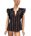 APIECE APART Clothing Medium | US 6 Metallic Striped Top