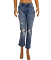 AQUA Clothing XS | US 25 Pearl Studded Straight Leg Jeans