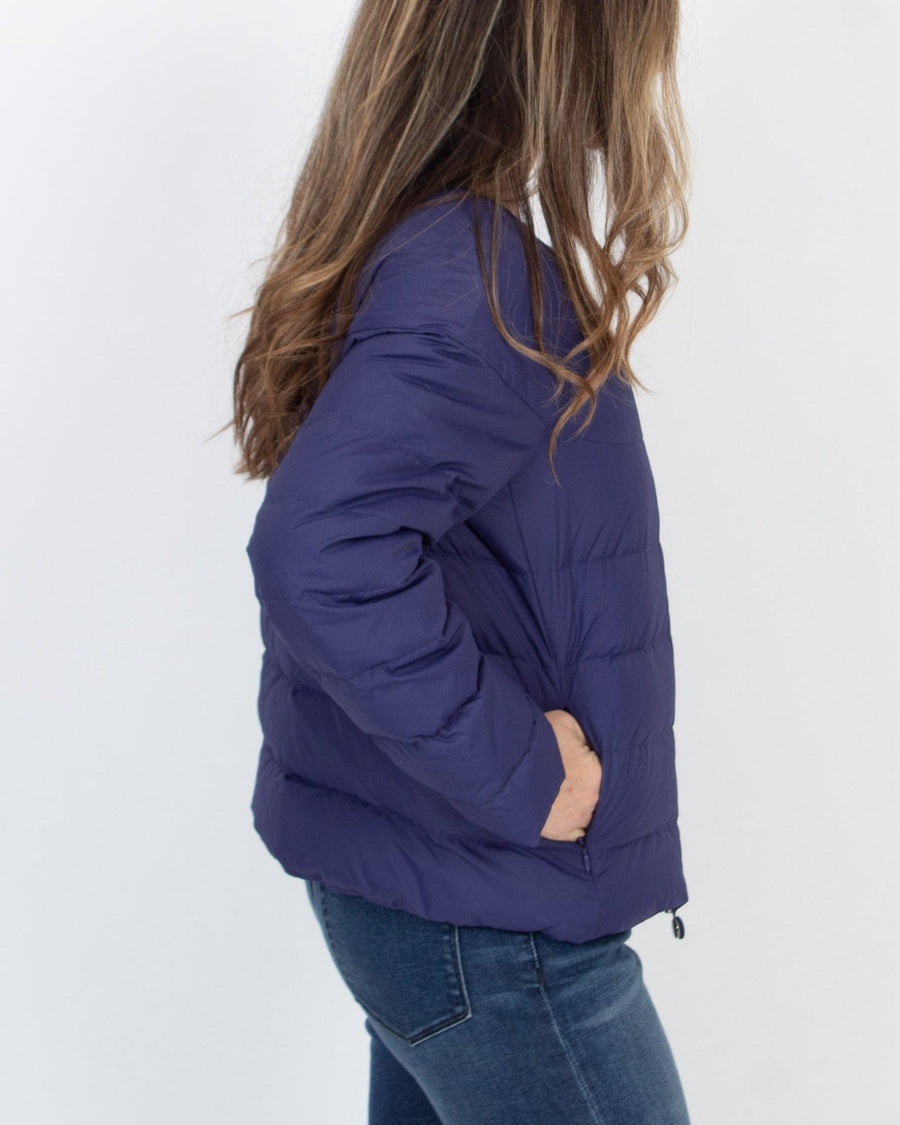 Armani Collezioni Clothing Medium | 8 Purple Puffer Jacket