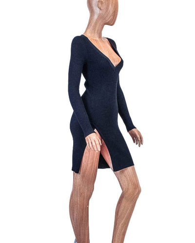 ARTICLE Clothing XS Long Sleeve Ribbed Mini Dress