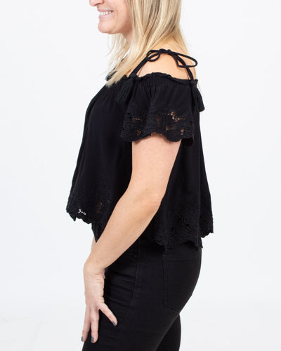 ASTR the Label Clothing Medium Off the Shoulder Embroidered Blouse