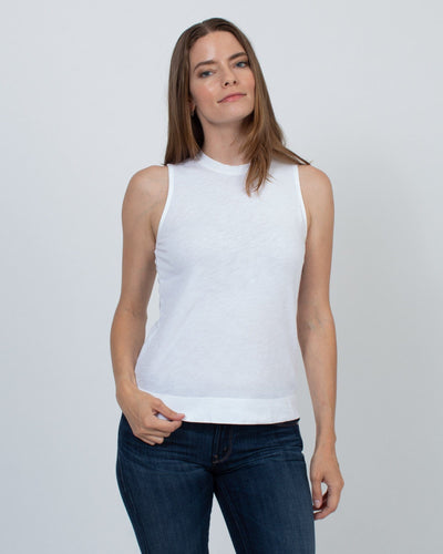 Athleta Clothing XS White High Neck Crew Tank