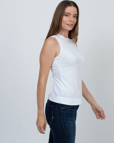 Athleta Clothing XS White High Neck Crew Tank