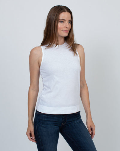 Athleta Clothing XS White High Neck Crew Tank