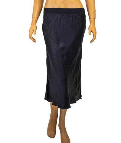 ATM Clothing XS Black Silk Midi Skirt