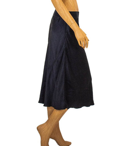 ATM Clothing XS Black Silk Midi Skirt