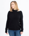 Autumn Cashmere Clothing Large Black Cut Out Sweater