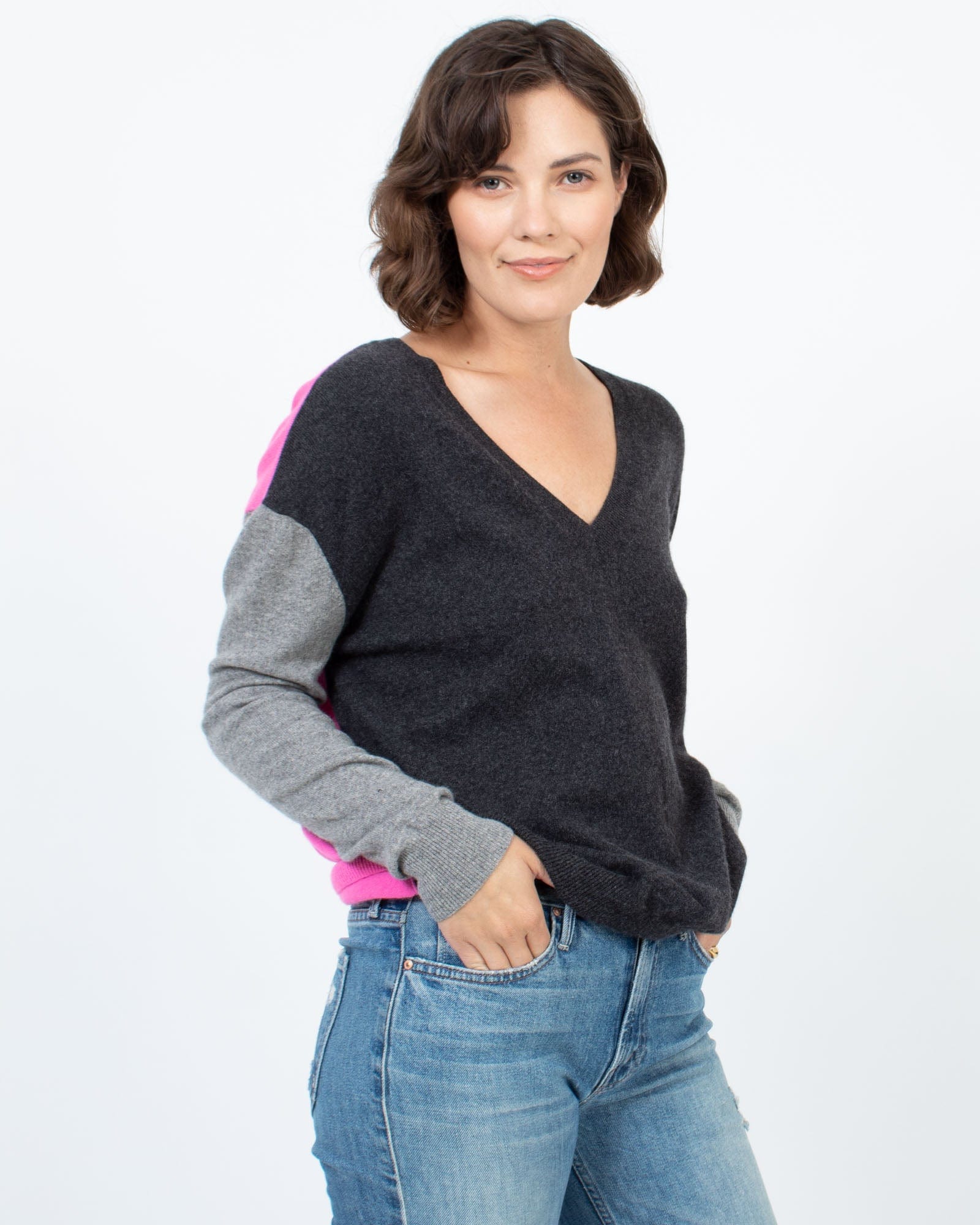 Autumn Cashmere Clothing Medium Color block Sweater