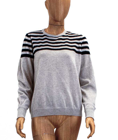 Autumn Cashmere Clothing Medium Stripe Cashmere Knit Sweater