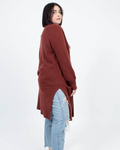 Autumn Cashmere Clothing Small "Maxi" Cashmere Open Cardigan