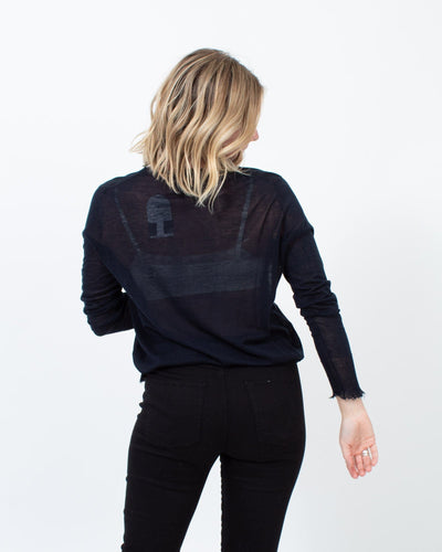 Autumn Cashmere Clothing Small Sheer Pullover Sweater