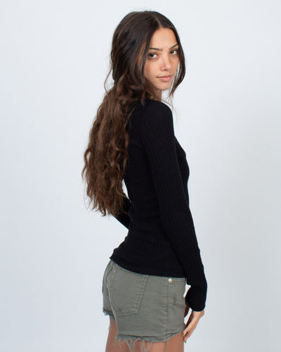 Autumn Cashmere Clothing XS Button Front Cashmere Sweater