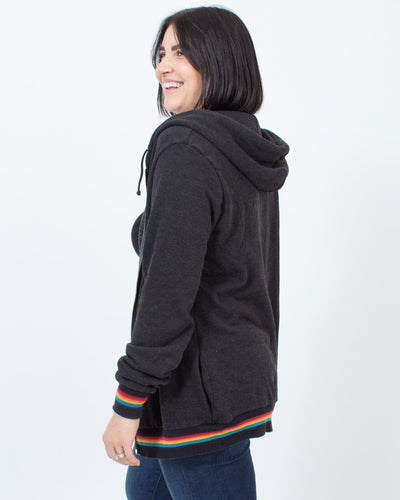 Aviator Nation Clothing Large AV Charcoal Hoodie
