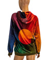 Aviator Nation Clothing Medium "Galaxy Rainbow Sunburst Velvet Pullover Hoodie" Sweatshirt