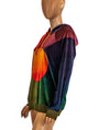 Aviator Nation Clothing Medium "Galaxy Rainbow Sunburst Velvet Pullover Hoodie" Sweatshirt