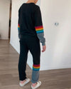 Aviator Nation Clothing Small "Rainbow Stitch" Sweatset