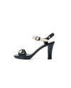 Balmain Shoes Medium | US 9 Black Patent Leather Peep-Toe Heels
