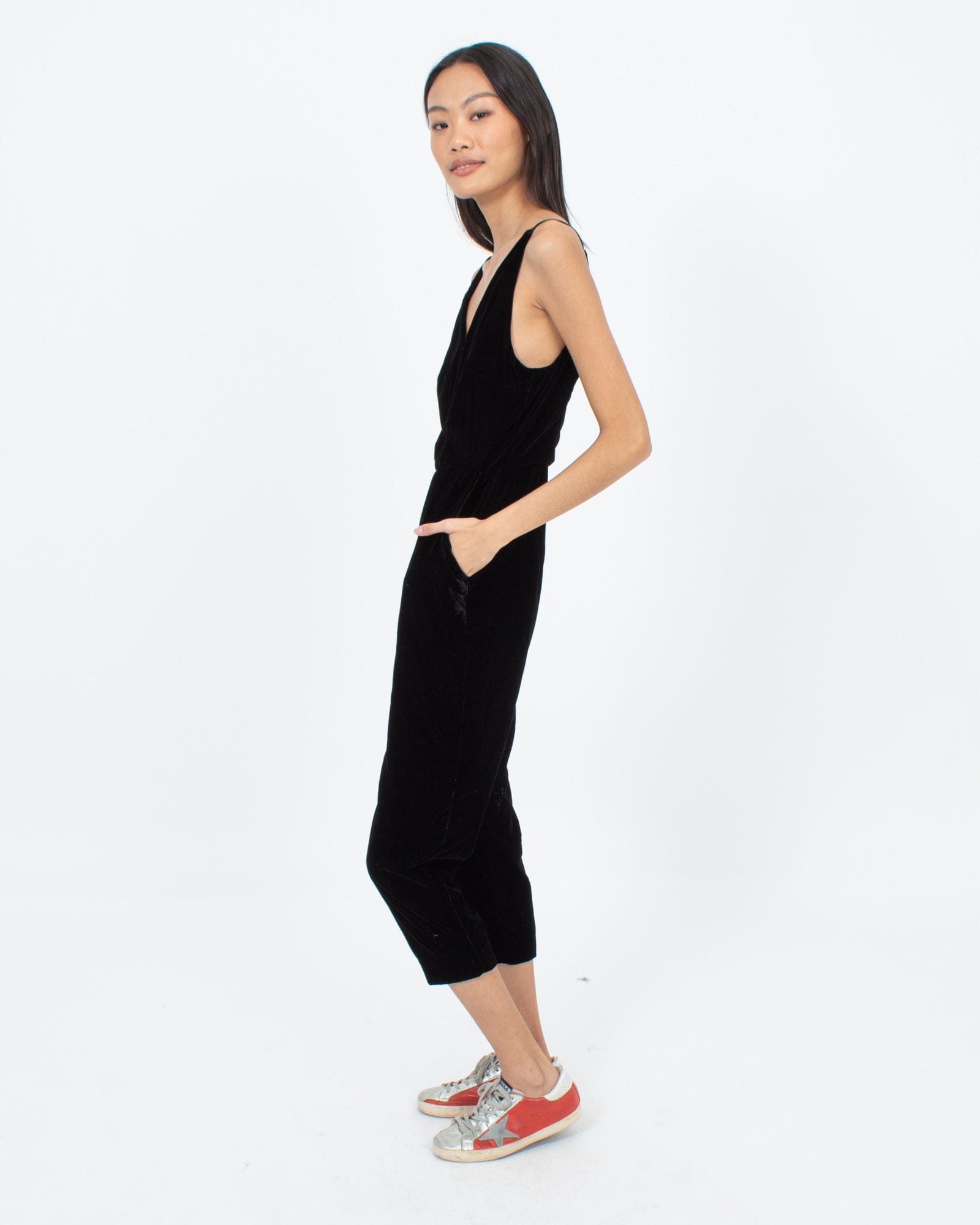 Black Velvet Jumpsuits - The Revury