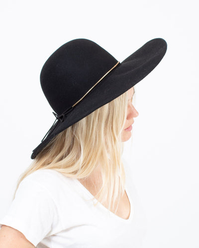 BCBG Max Azria Accessories One Size Black Wide Brim Hat