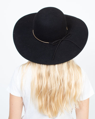 BCBG Max Azria Accessories One Size Black Wide Brim Hat
