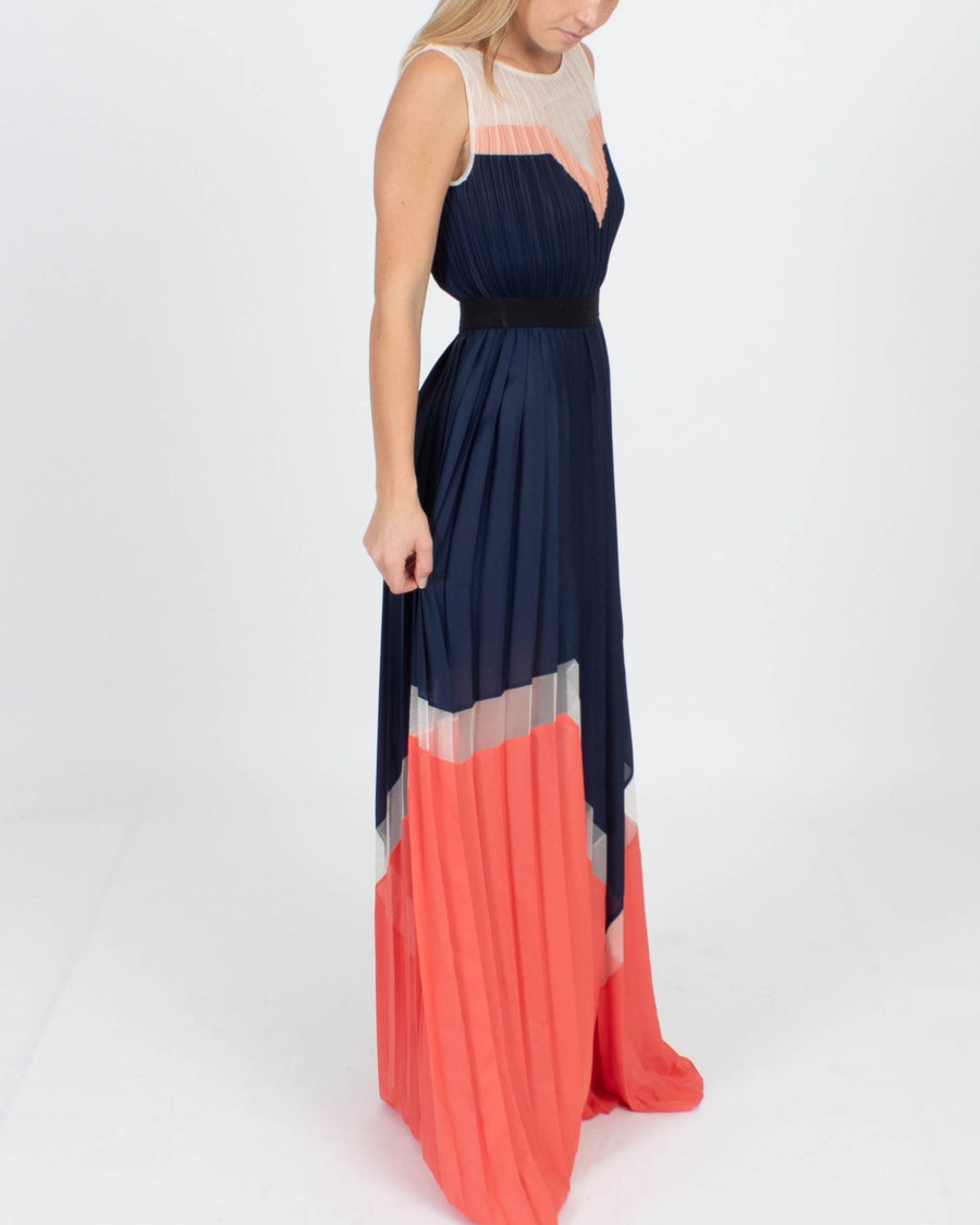BCBG Max Azria Clothing Small "Katherine" Colorblock Gown