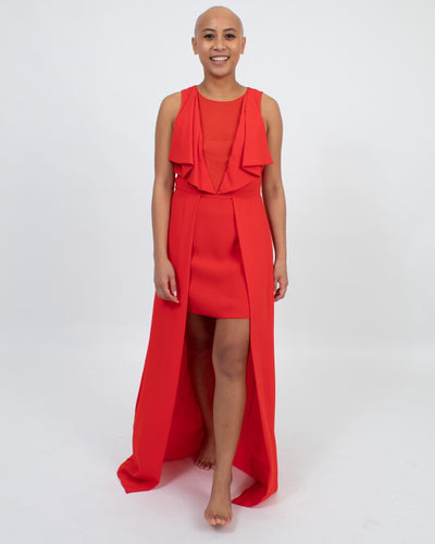 BCBG Max Azria Clothing Small | US 4 Red High Low Dress