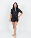 BCBG Max Azria Clothing XS Coated Black Romper