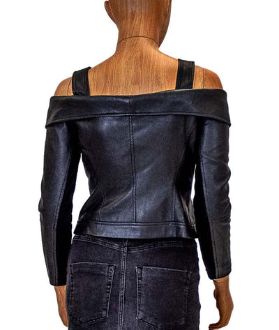 BCBG Max Azria Clothing XS Leather "Clyde" Moto Top