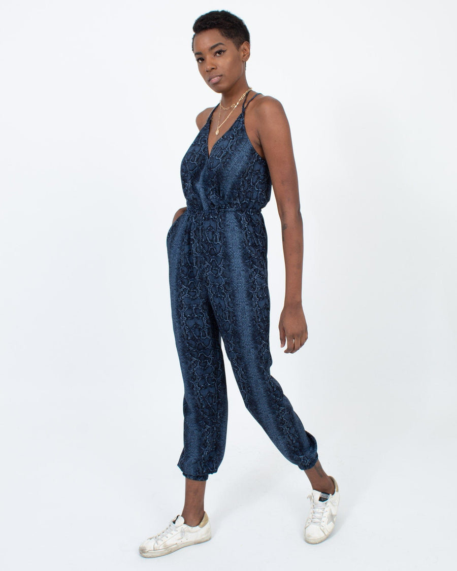 BCBG Max Azria Clothing XS Snake Print Jumpsuit