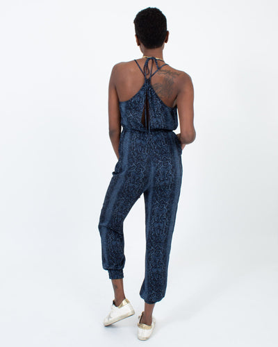 BCBG Max Azria Clothing XS Snake Print Jumpsuit