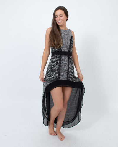BCBG Max Azria Clothing XS | US 4 Printed High-Low Dress